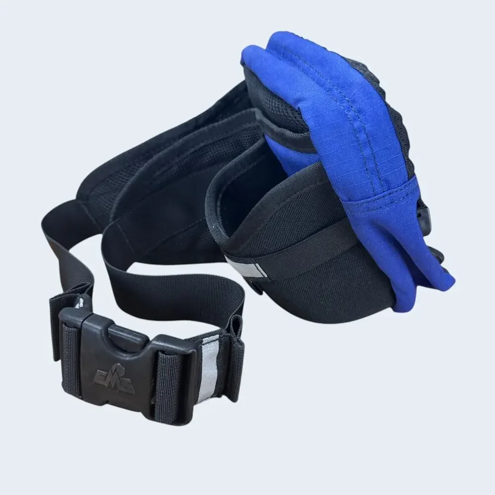 EMS Tailwind Lumbar Padded Waist Fanny Hiking Hydration Bottle Pack Blue VTG